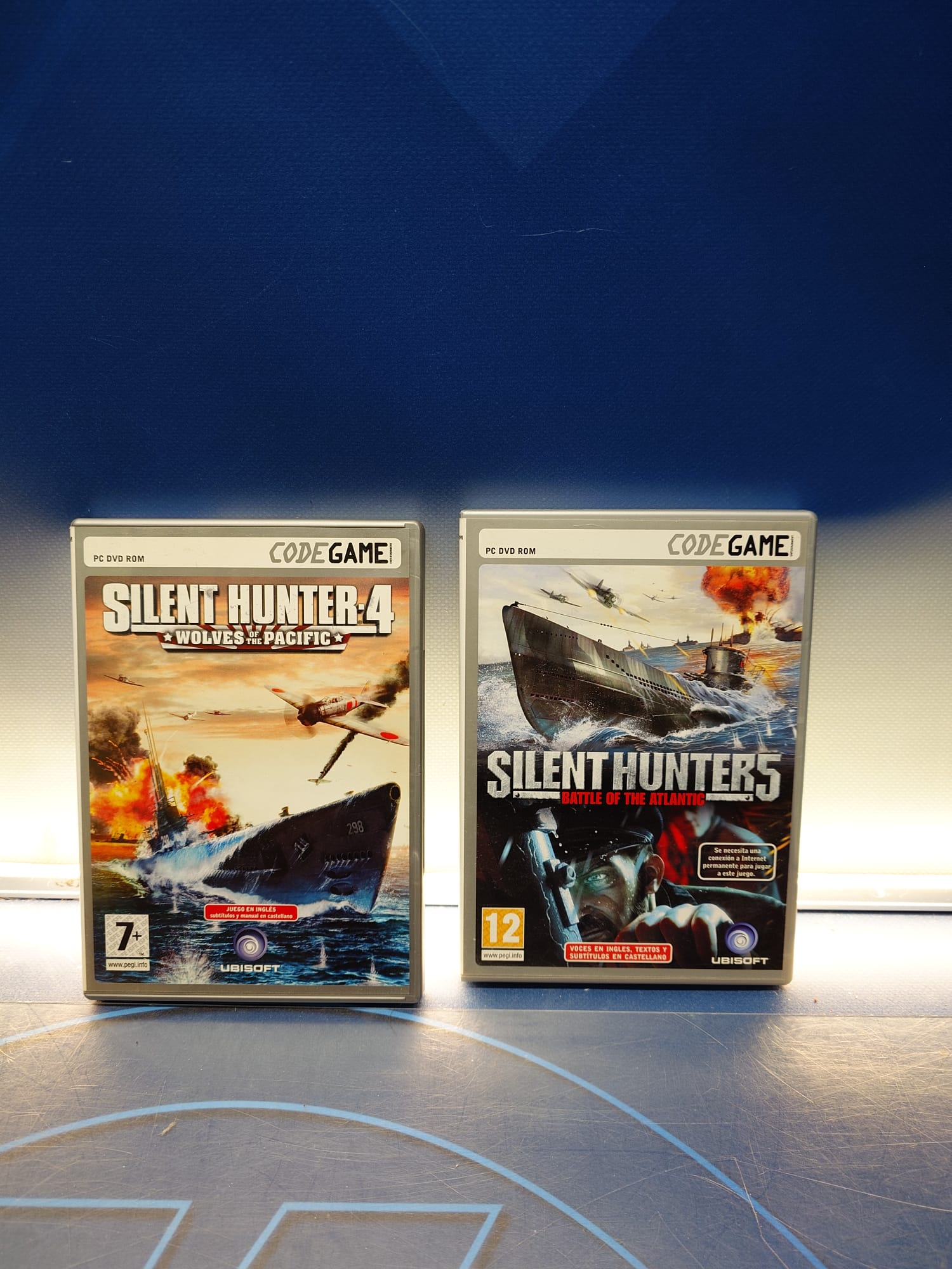 2 videojuegos Pc DVD Rom Silent Hunter 4 y 5